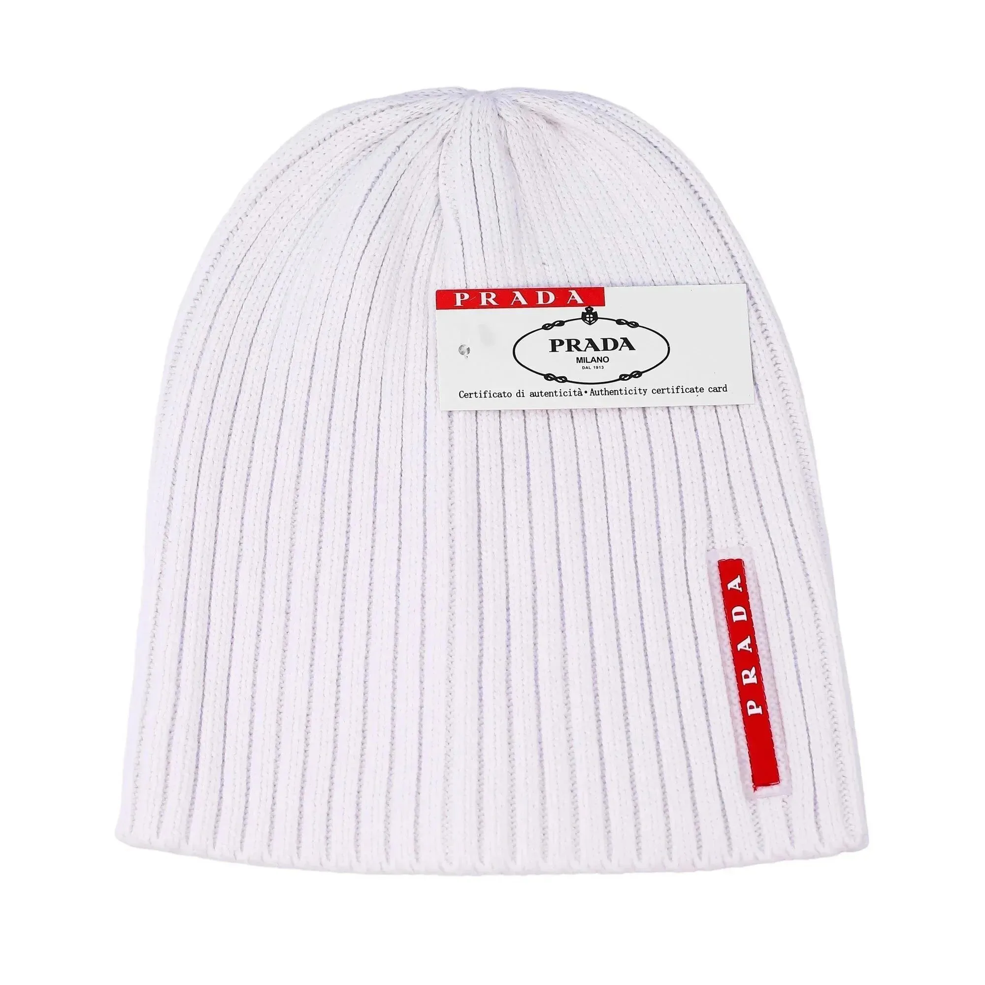 Prada White Beanie: Chic and Cozy Fashion