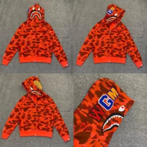BAPE Orange Shark Hoodie Urban Cool for