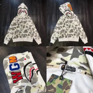 BAPE Shark Camo Hoodie Women's Trendy