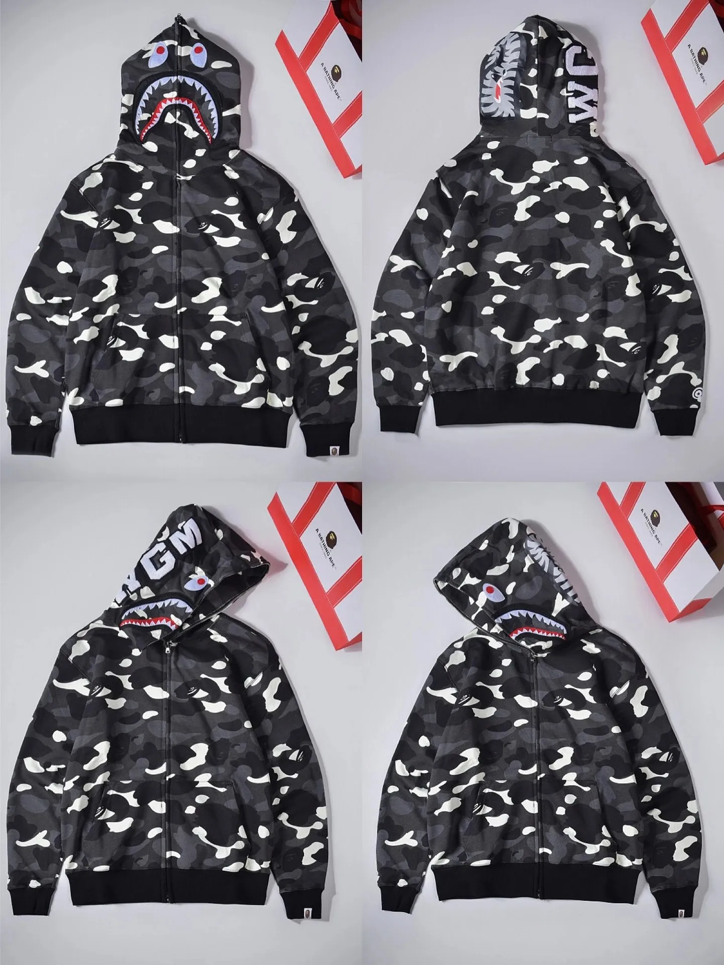 BAPE Camo Shark Hooded Jacket: Style