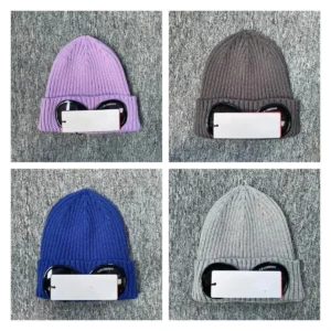 CP Company Blue Knit Hat with Eyewear