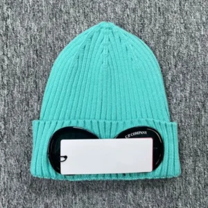 CP Company Turquoise Beanie: Unique Visor