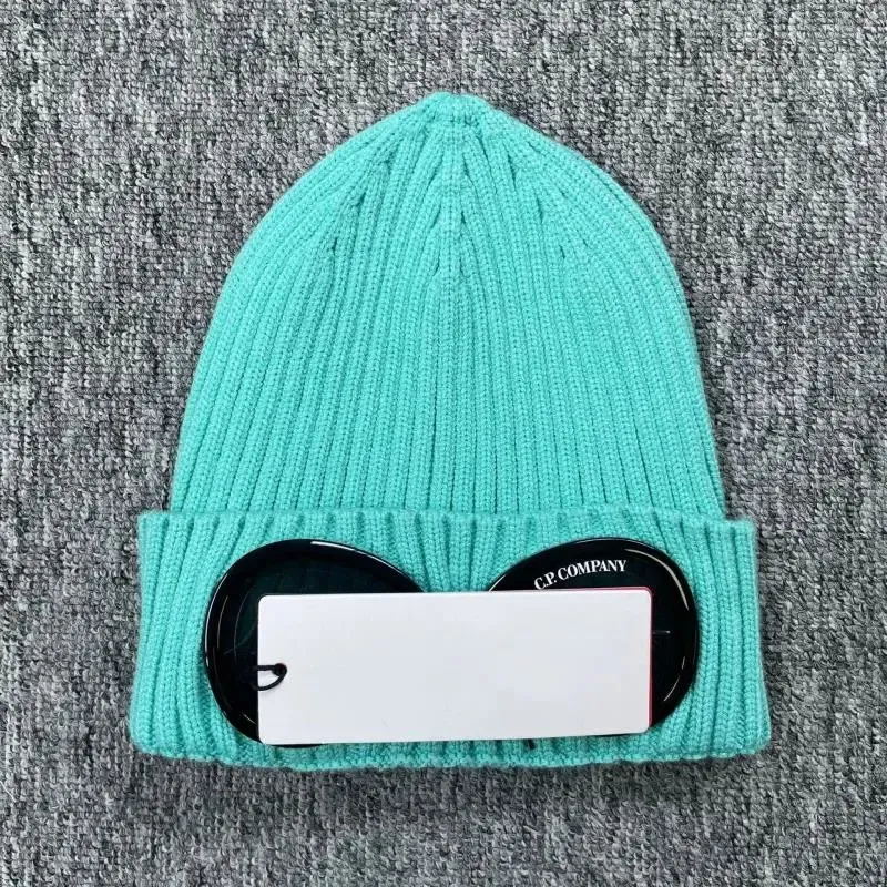 CP Company Turquoise Beanie: Unique Visor