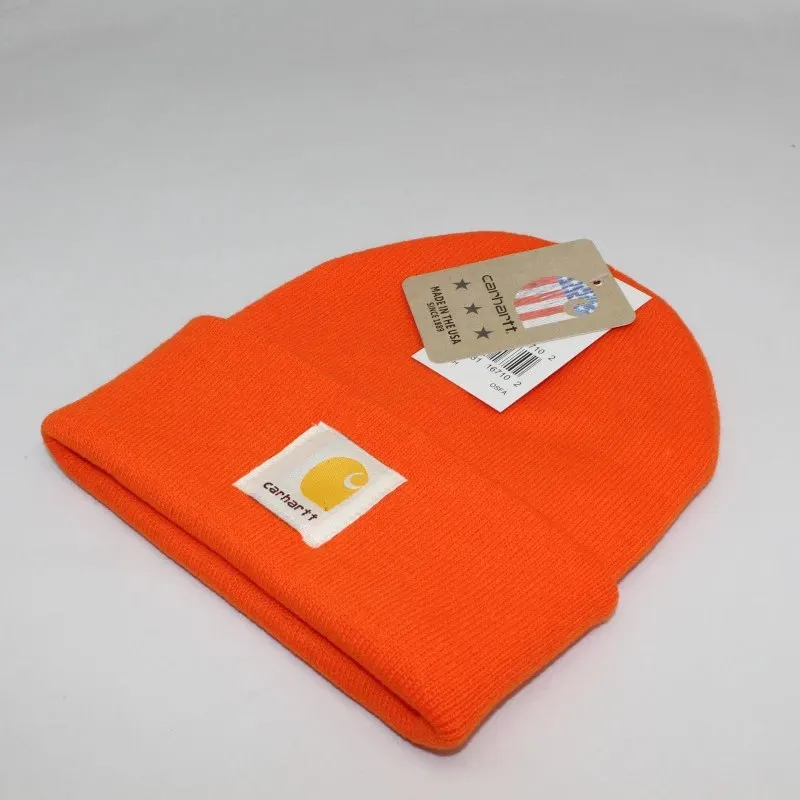 Carhartt WIP Orange Knit Beanie: Branded