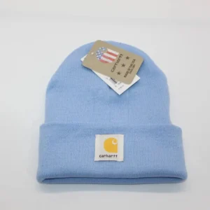 Carhartt Light Blue Beanie: Soft Knit