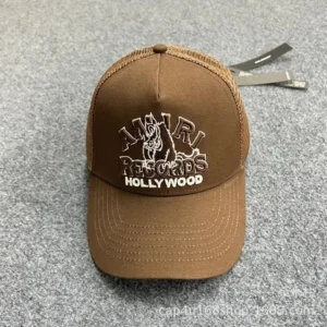 Amiri Records Brown Cap Trendy and Record
