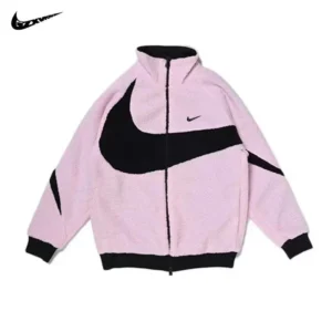 Nike Pink Fuzzy Jacket: Trendy