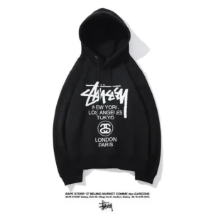 Stussy Black Hoodie: Urban Style, Global