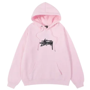 Stussy Pastel Pink Hoodie: Iconic Logo
