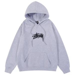 Stussy Light Gray Hoodie: Comfort Meets