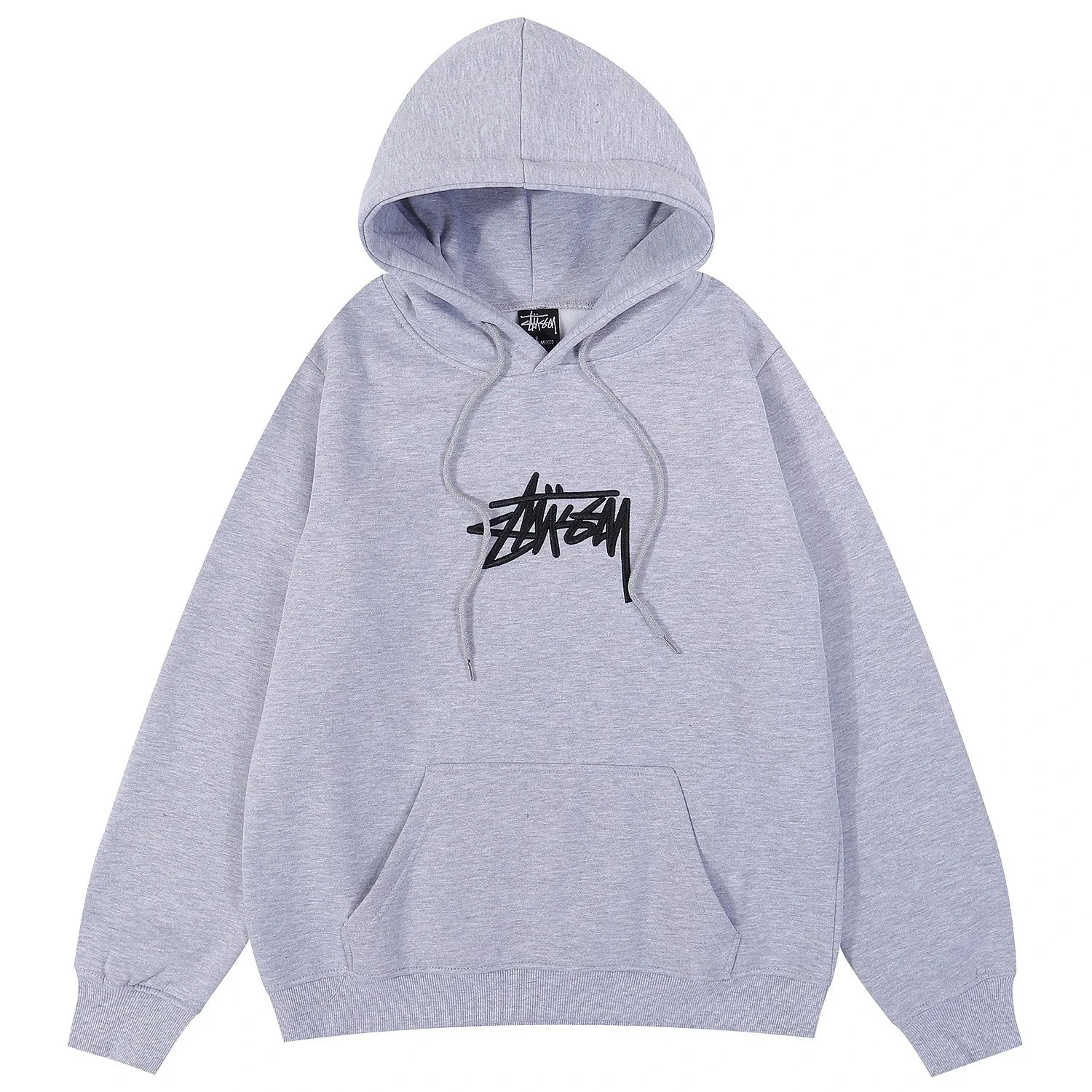 Stussy Light Gray Hoodie: Comfort Meets