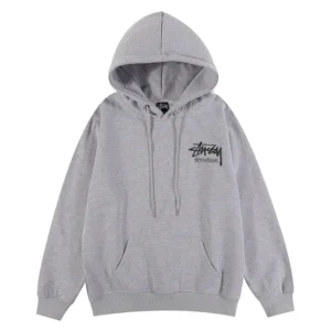 Stussy Light Gray Hoodie: Street style