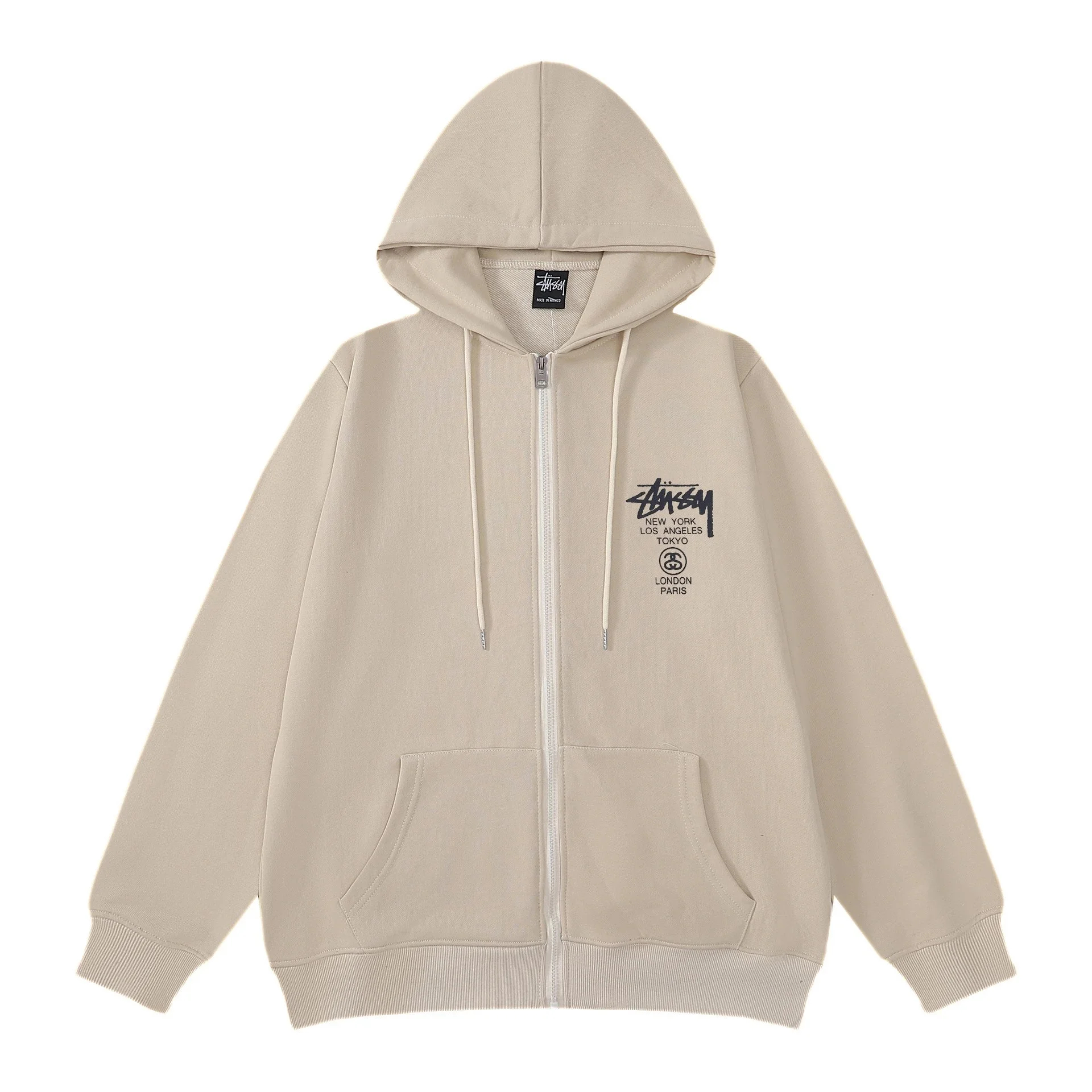 Stussy Beige Hoodie: Street ready
