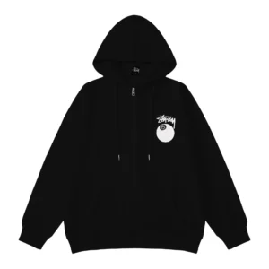 Stussy Black Hoodie: Pool themed Hip