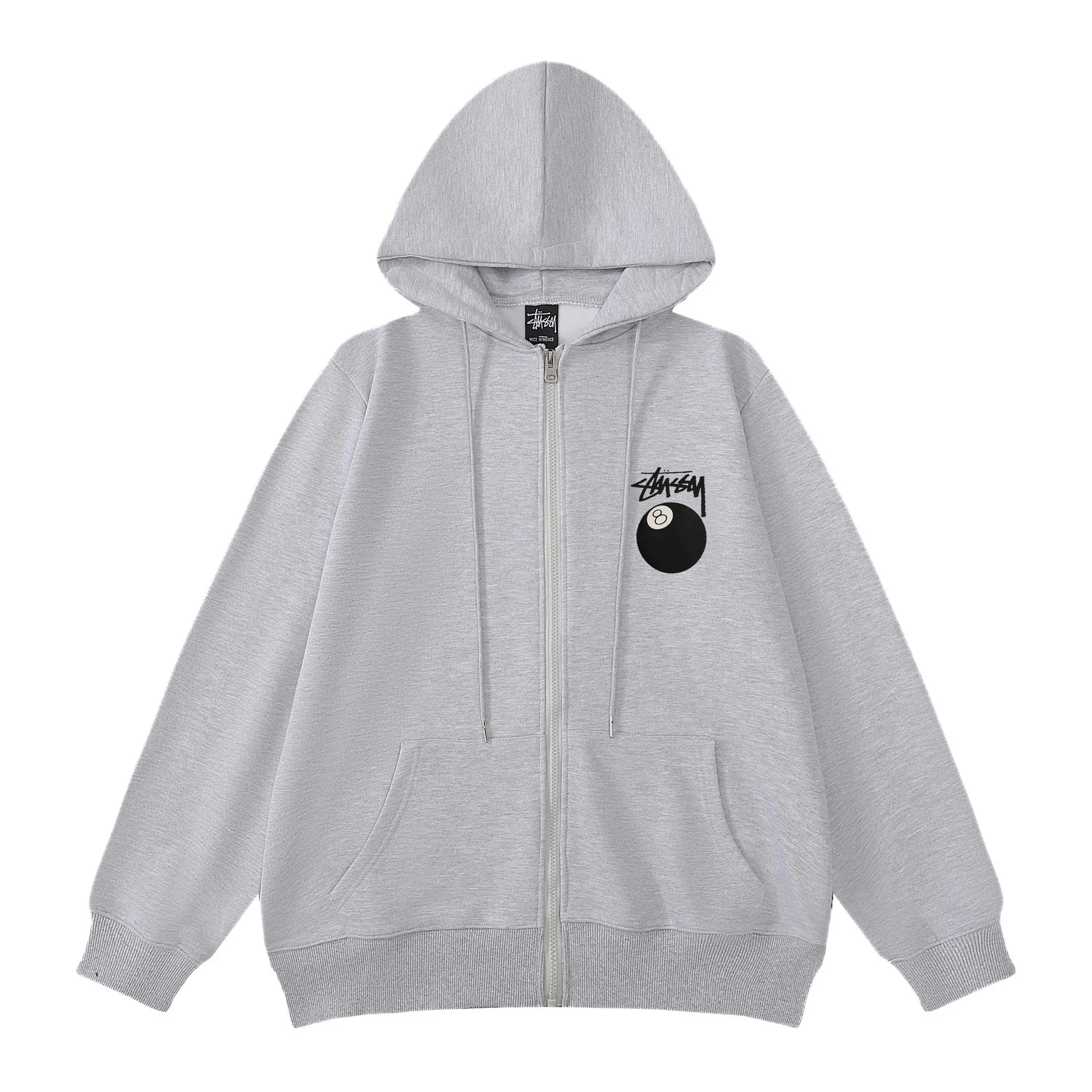 Stussy Light Gray Hoodie: Urban Style with