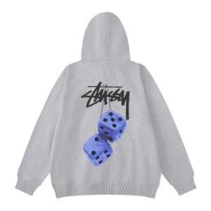 Stussy Light Gray Graffiti Hoodie Urban