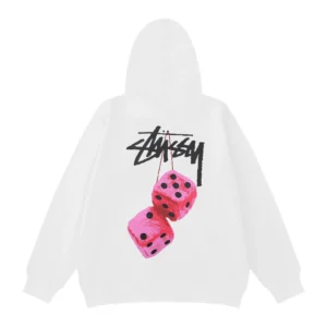 Stussy White Graffiti Inspired Hoodie for