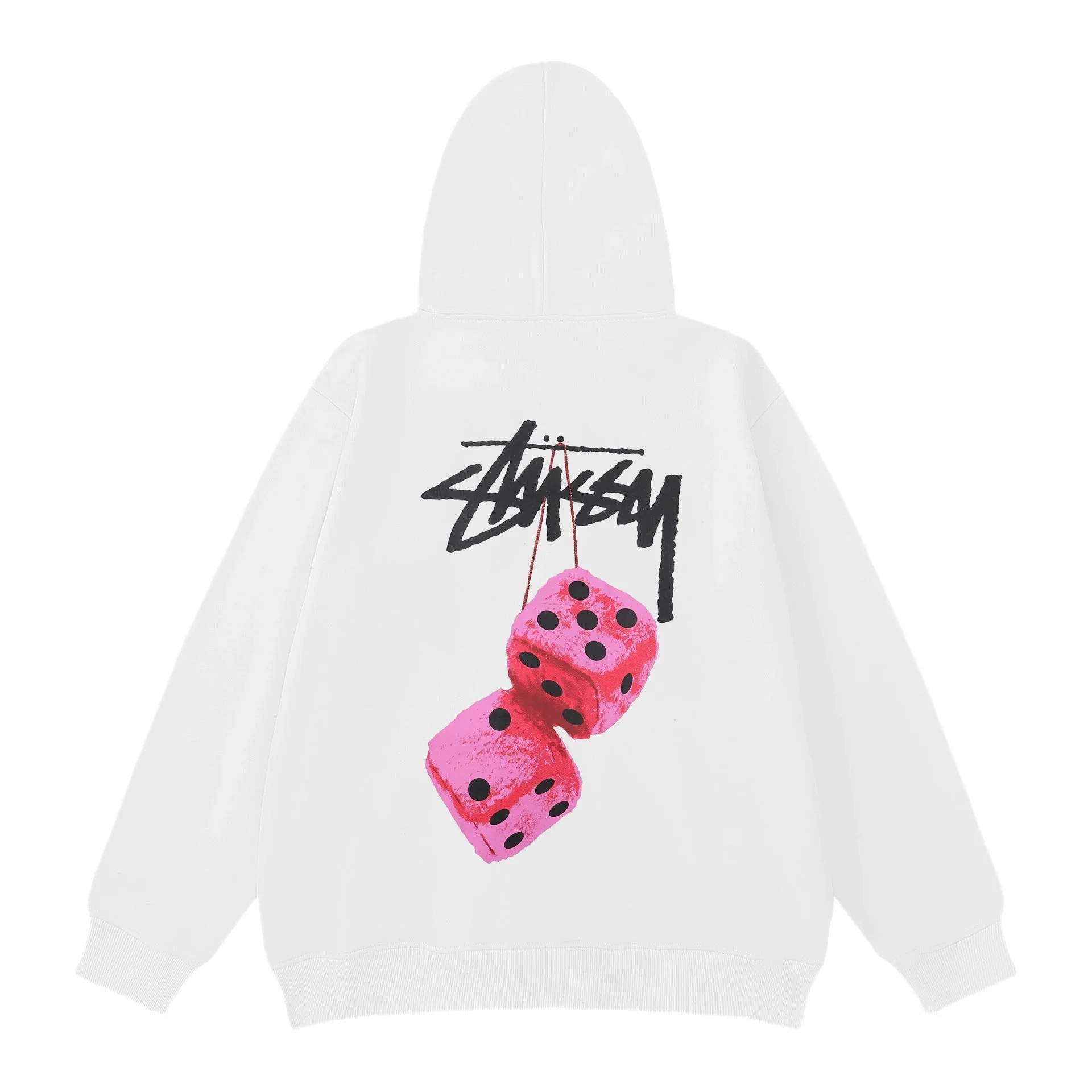Stussy White Graffiti Inspired Hoodie for