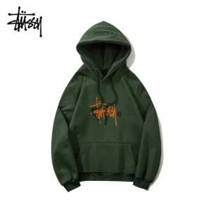 Stussy Dark Green Hoodie: Street Style