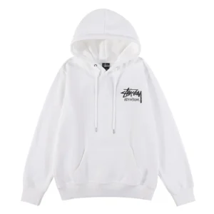 Stussy White Hoodie: Graffiti Logo, Street