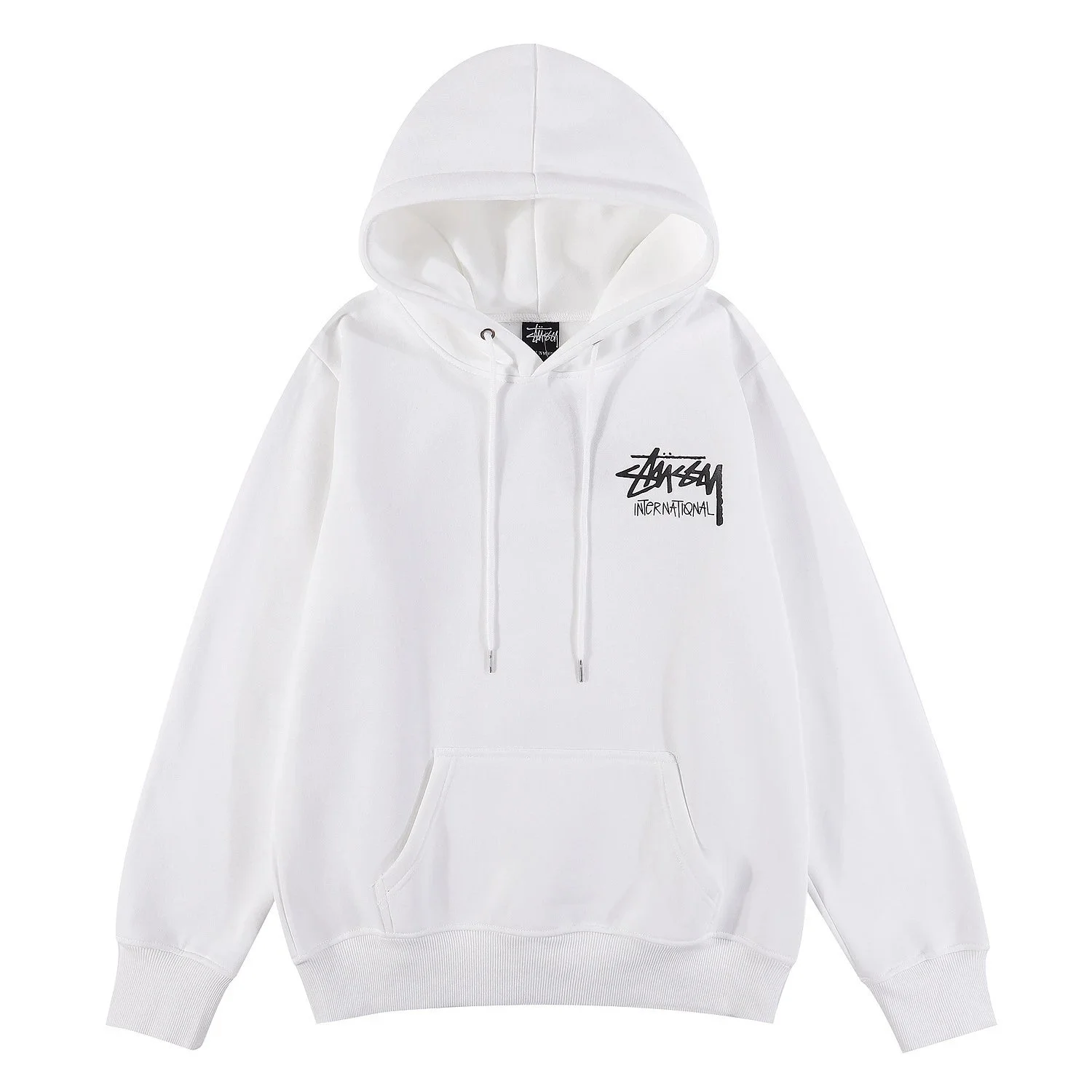 Stussy White Hoodie: Graffiti Logo, Street
