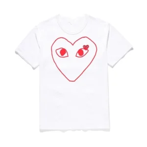 CDG PLAY White Tee: Iconic
