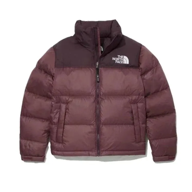 The North Face Burgundy Puffer Jacket: Cozy