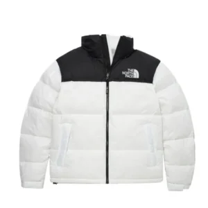 The North Face White Black Puffer: Cozy