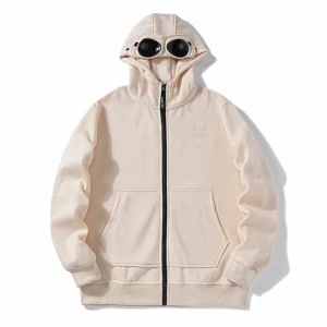 CP Company Beige Goggle Hooded Hooded