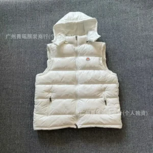Moncler White Puffer Vest: Stylish