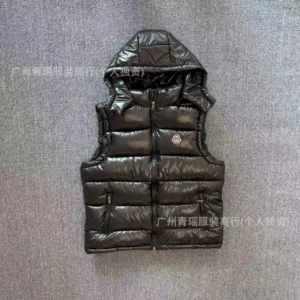 Moncler Shiny Black Vest: Ideal for Fashion