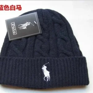 Polo Navy Blue Beanie: Classic Knit, Iconic