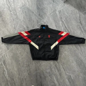 Adidas Man Utd Black Jacket Iconic Sporty