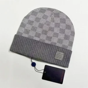 Louis Vuitton Checkered Grey Beanie: A