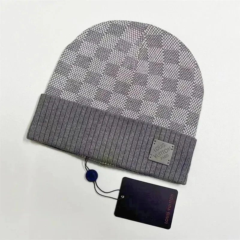 Louis Vuitton Checkered Grey Beanie: A