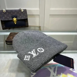 Louis Vuitton Gray Knit Hat: A Chic