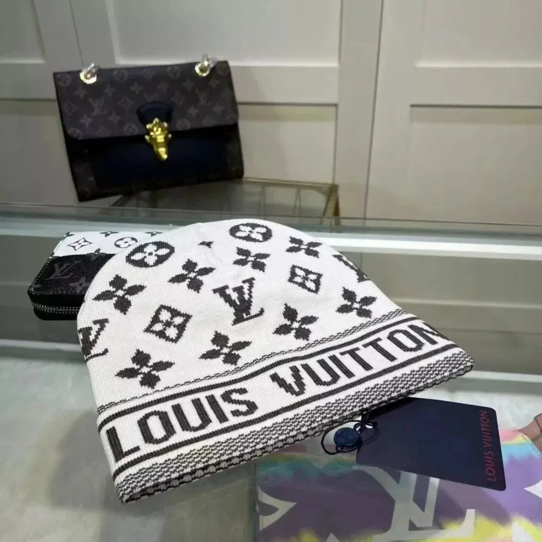 Louis Vuitton White Black Hat: Iconic