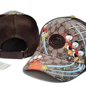 Gucci Patterned Brown Hat: A Stylish Cartoon