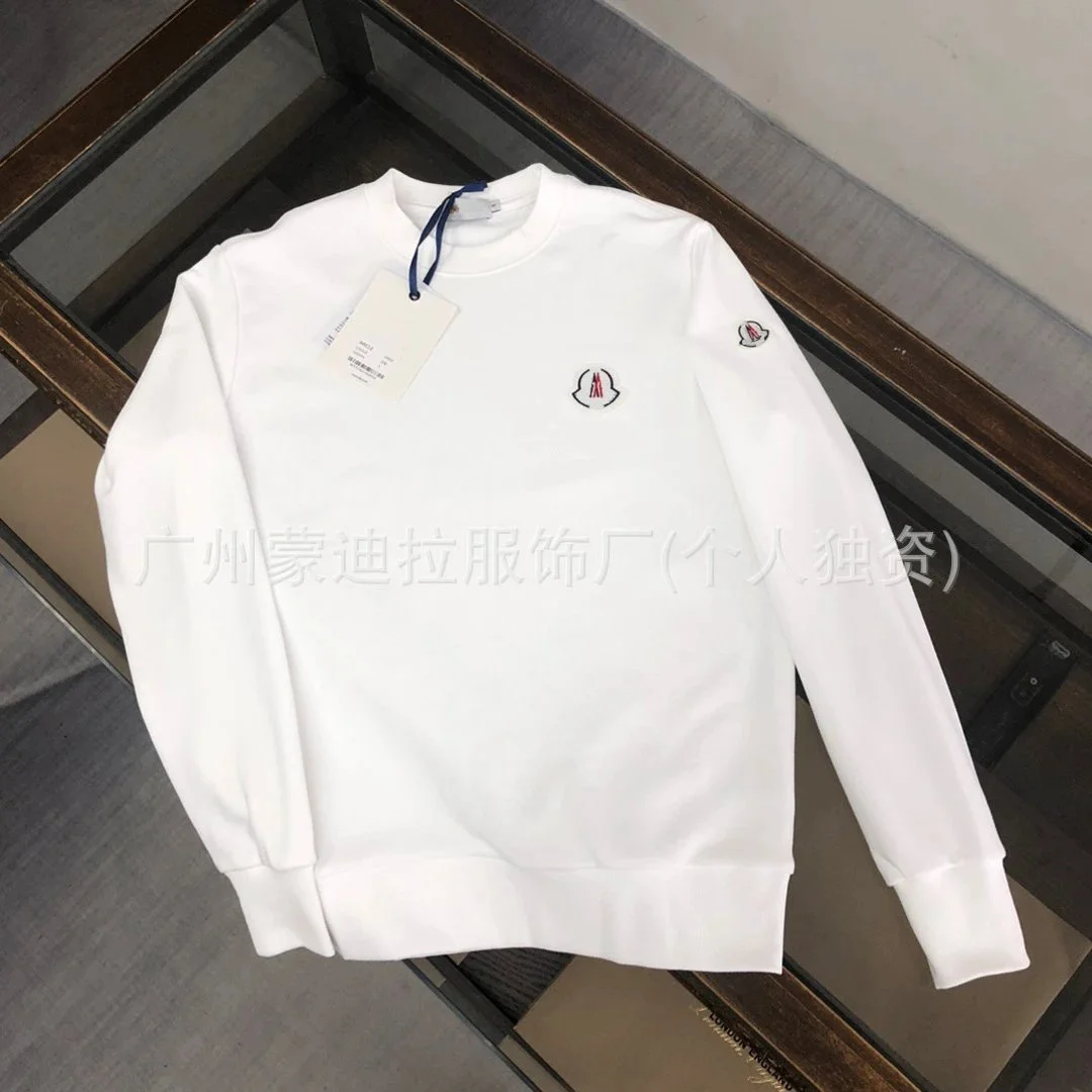 Moncler White Emblem Sweatshirt: A Luxury