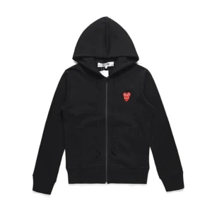 CDG PLAY Black Hoodie, Iconic