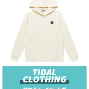 CDG PLAY Cream Hoodie: Stylish