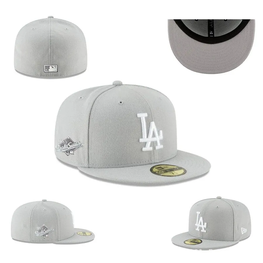 New Era 59FIFTY Light Gray LA Baseball Cap