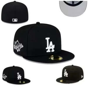 New Era 59FIFTY Black Cap Iconic LA Logo