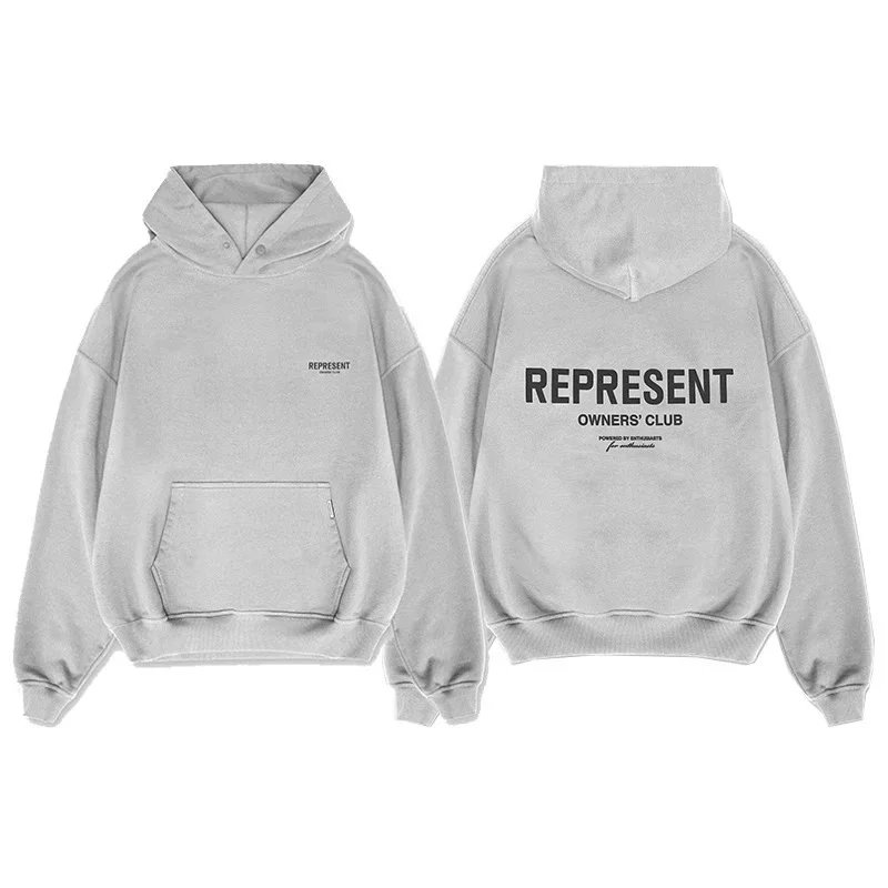 Represent Owners' Club Light Gray Hoodie