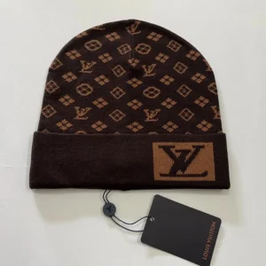Louis Vuitton Brown Knit Hat: Iconic