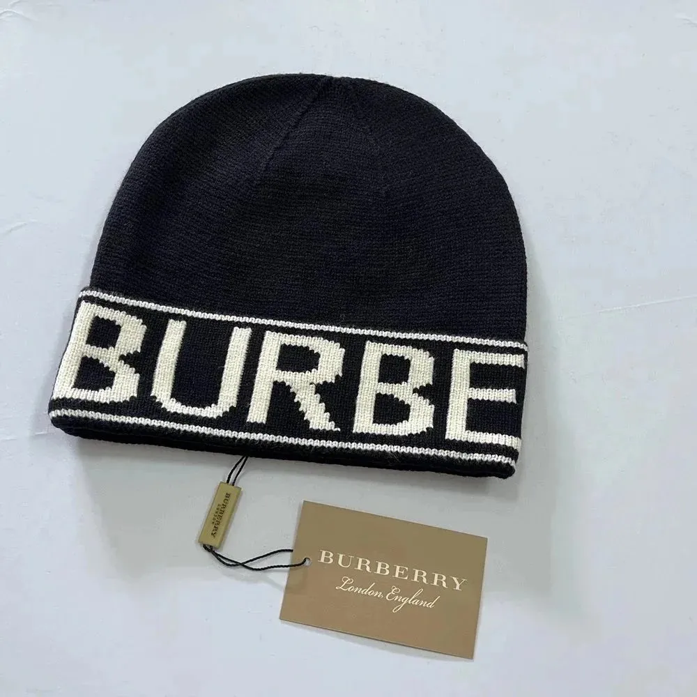 Burberry Black Beanie: Chic and Classic