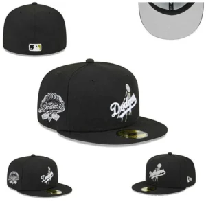 New Era 59FIFTY Black Dodgers Cap