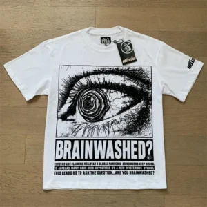 HELLSTAR White Graphic T: Brainwashed