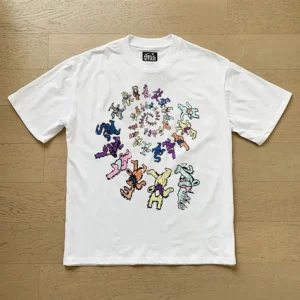 HELL STAR White Tee: Colorful Circular