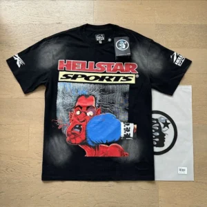 Hellstar Sports Black Tee: Unique Boxing
